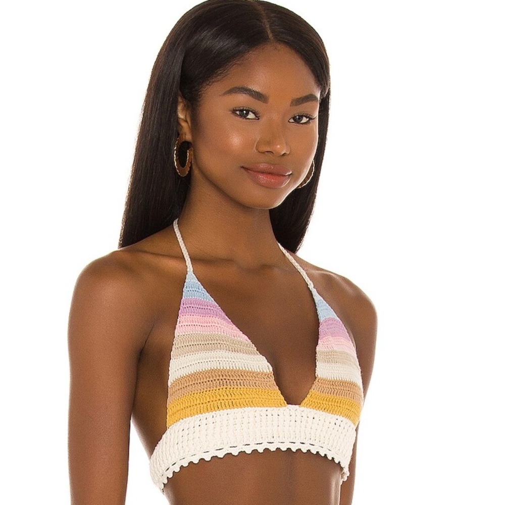 Revolve Lovers and Friends Lisette Crochet Micro Top